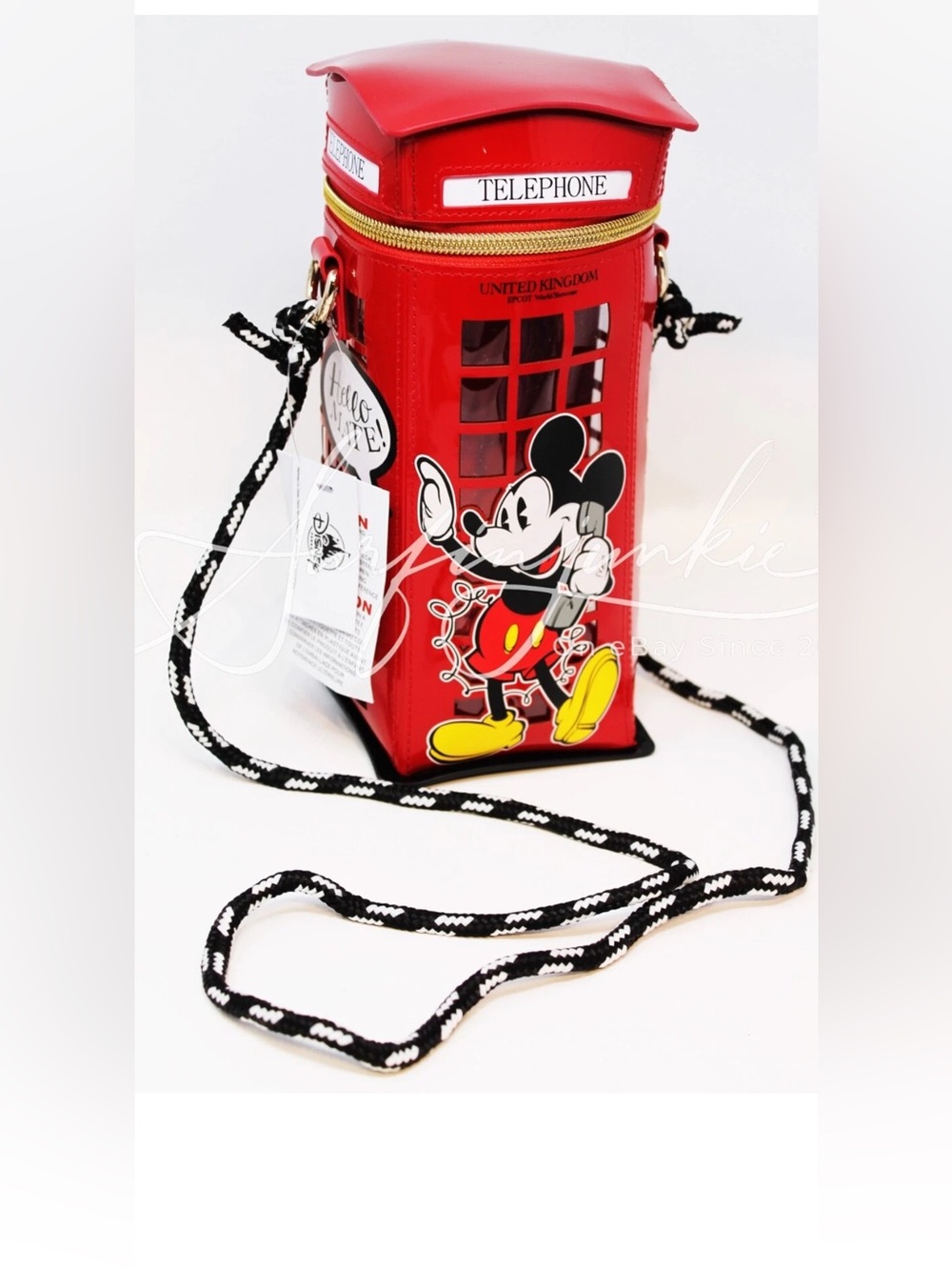 Disney Telephone Booth Crossbody Bag Epcot United Kingdom pavilion NWT 9”x4”